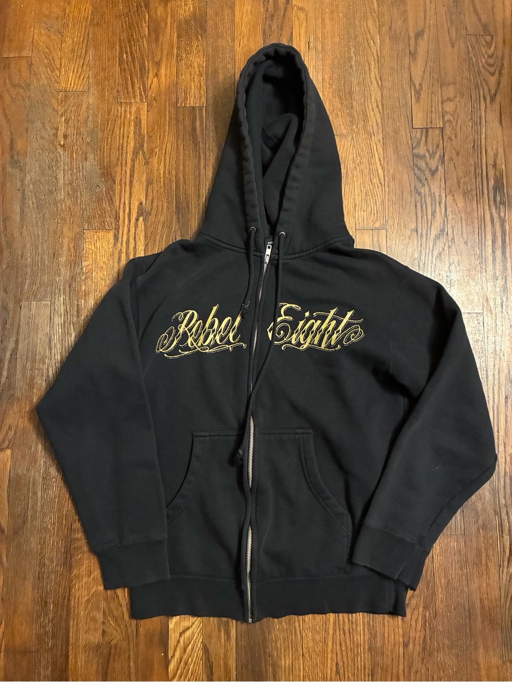Y2K rebel 8 zip hoodie size medium